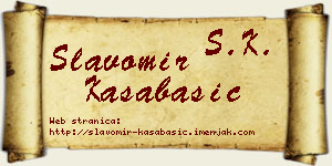 Slavomir Kasabašić vizit kartica